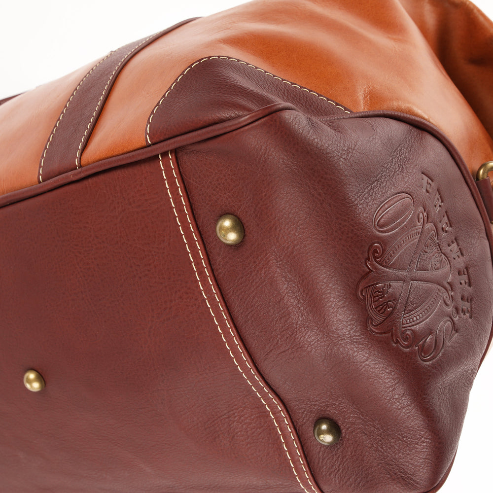 Fuente The OpusX Society Italian Leather Duffle Bag - Burgundy