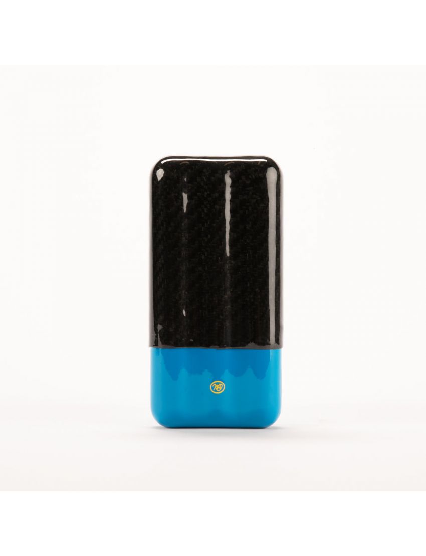 Fuente Die OpusX Gesellschaft 3 Zigarre Kohlefaser Fall blau