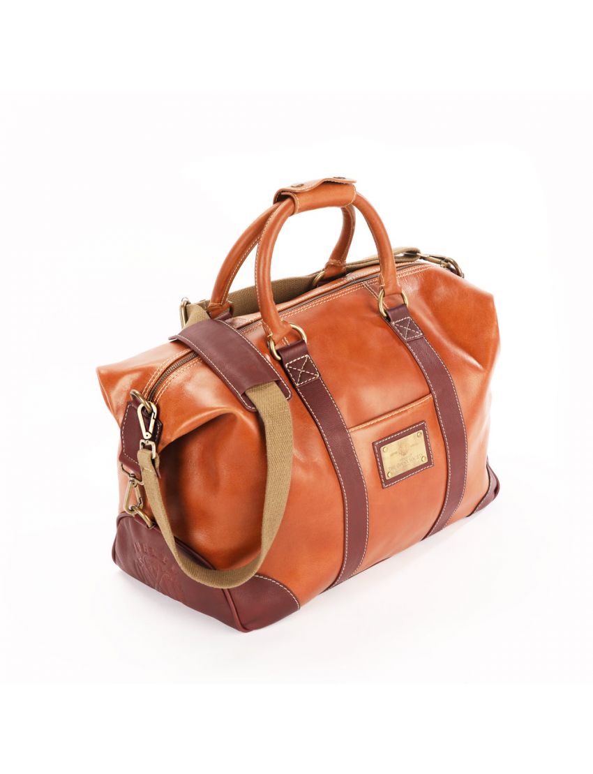 Fuente The OpusX Society Italian Leather Duffle Bag - Burgundy
