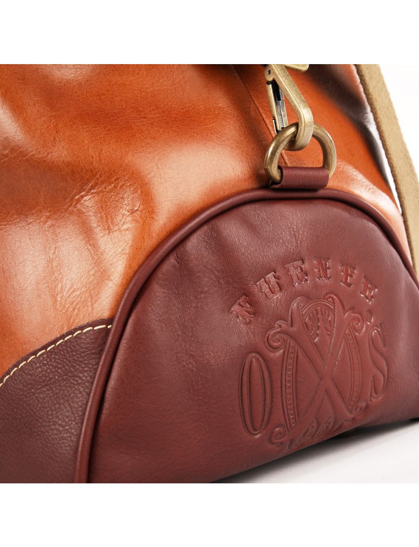 Fuente The OpusX Society Italian Leather Duffle Bag - Burgundy