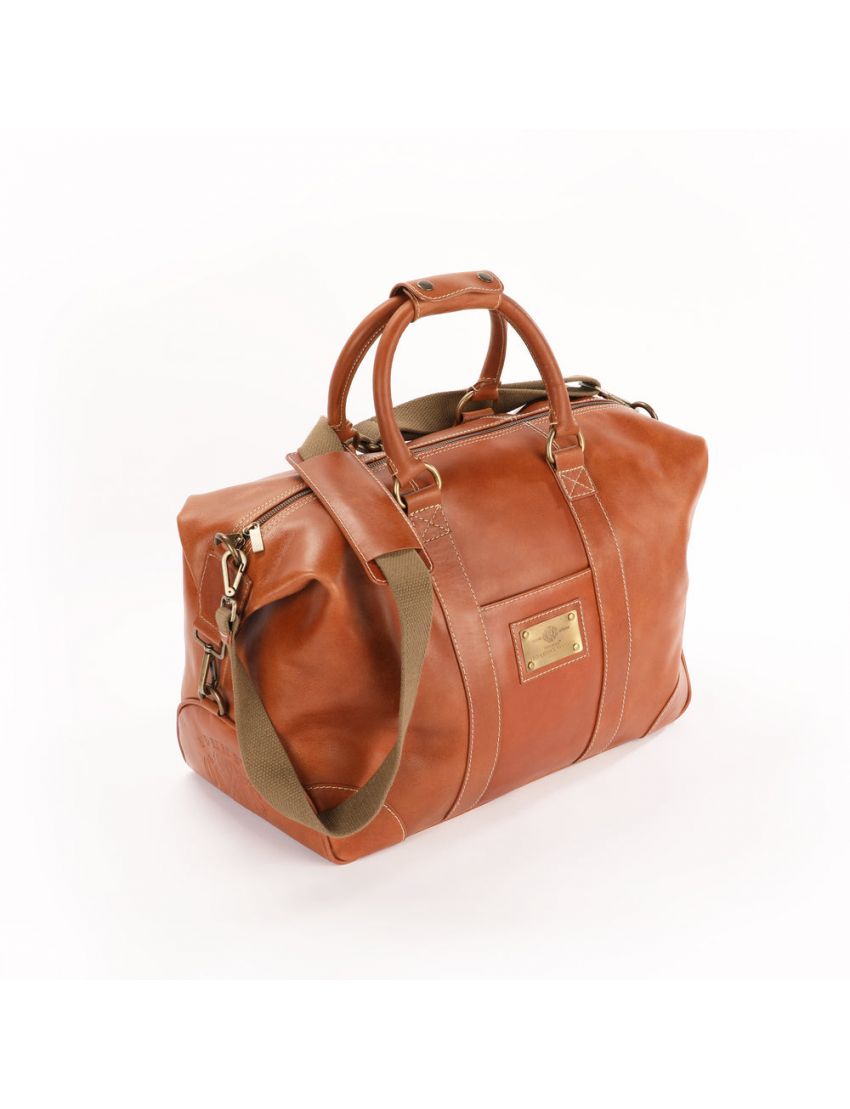 Fuente The OpusX Society Italian Leather Duffle Bag - Camel