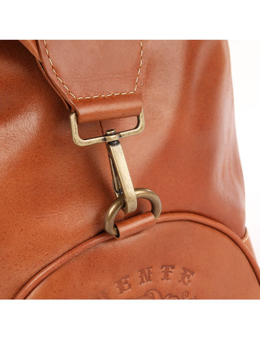 Fuente The OpusX Society Italian Leather Duffle Bag - Camel