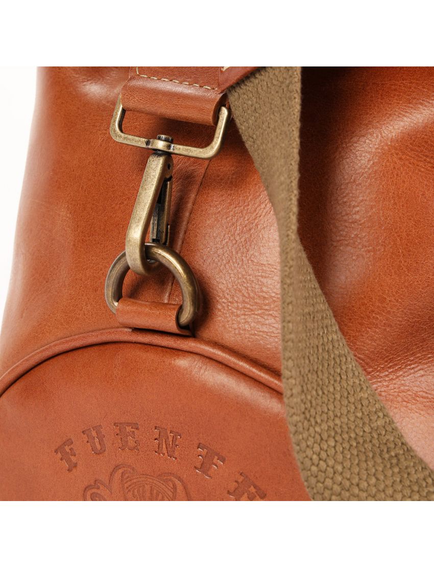 Fuente The OpusX Society Italian Leather Duffle Bag - Camel
