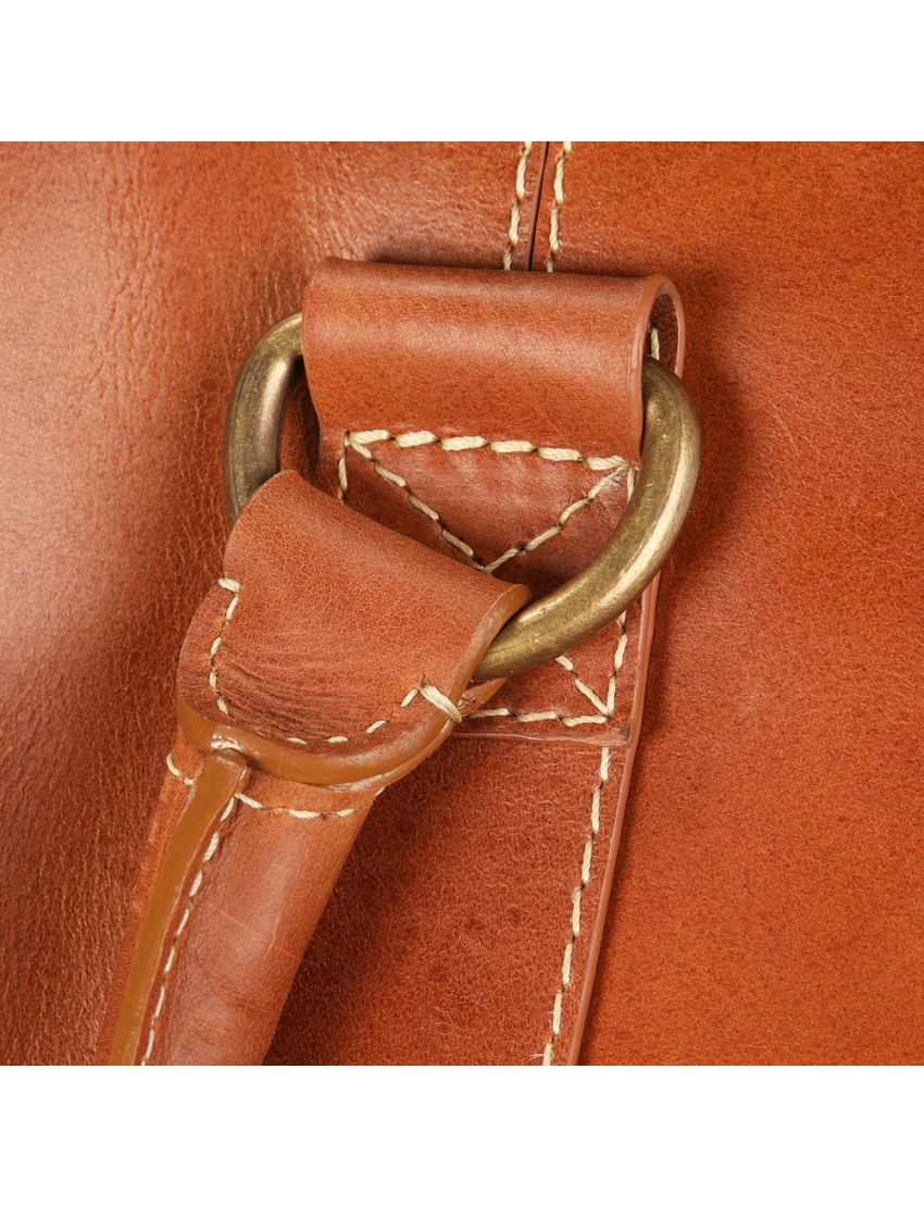Fuente The OpusX Society Italian Leather Duffle Bag - Camel