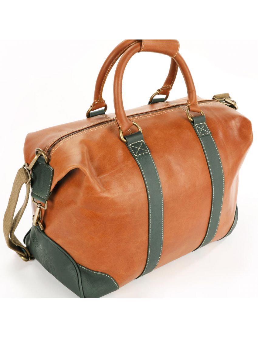 Fuente The OpusX Society Italian Leather Duffle Bag - Olive