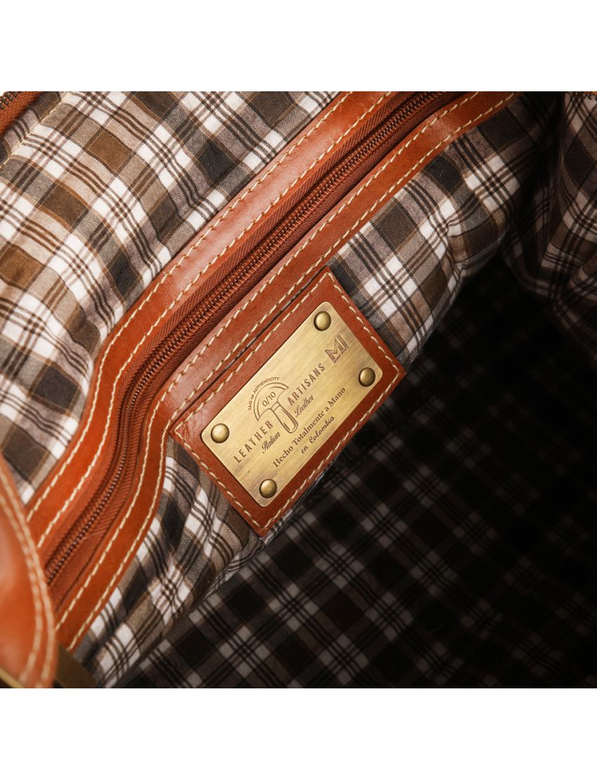 Fuente The OpusX Society Italian Leather Duffle Bag - Olive