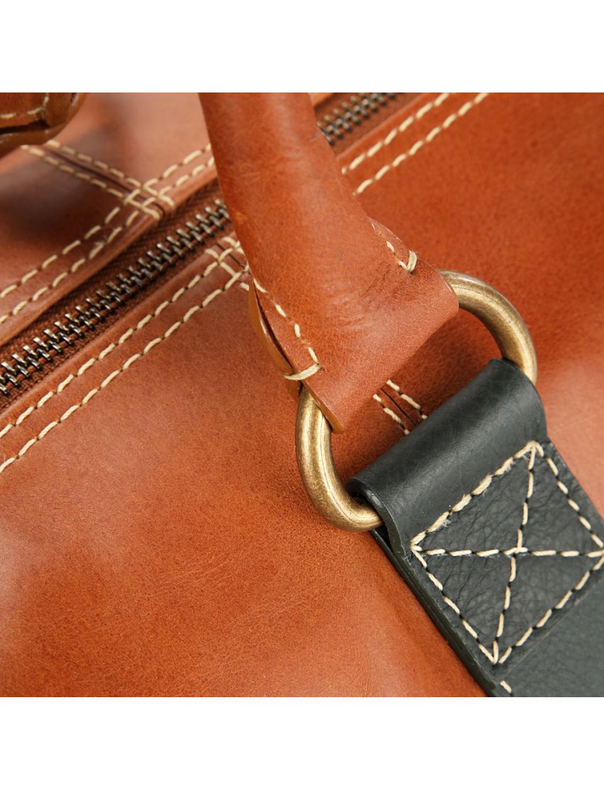 Fuente The OpusX Society Italian Leather Duffle Bag - Olive
