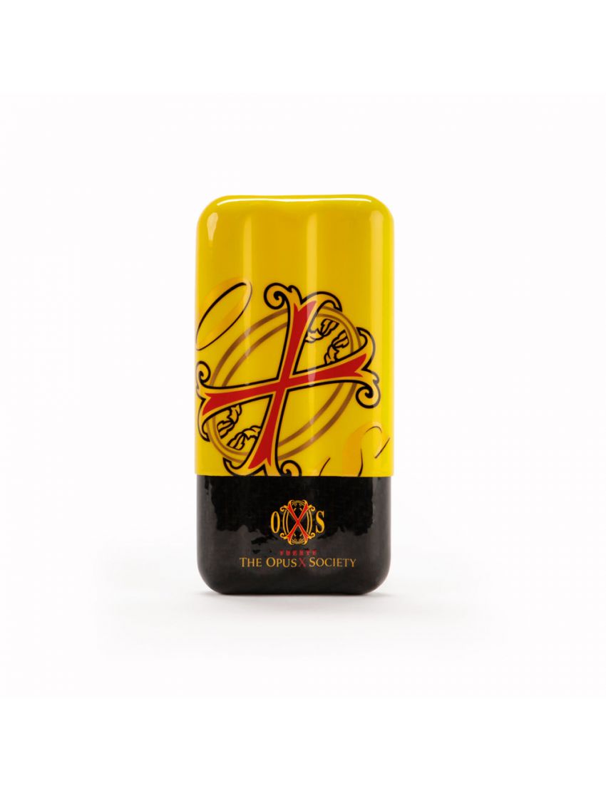 Fuente The OpusX Society 3 Cigar Carbon Fiber Case Yellow