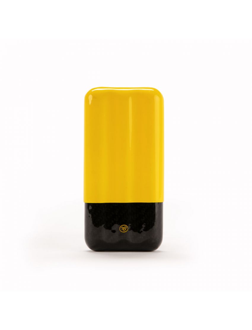 Fuente The OpusX Society 3 Cigar Carbon Fiber Case Yellow