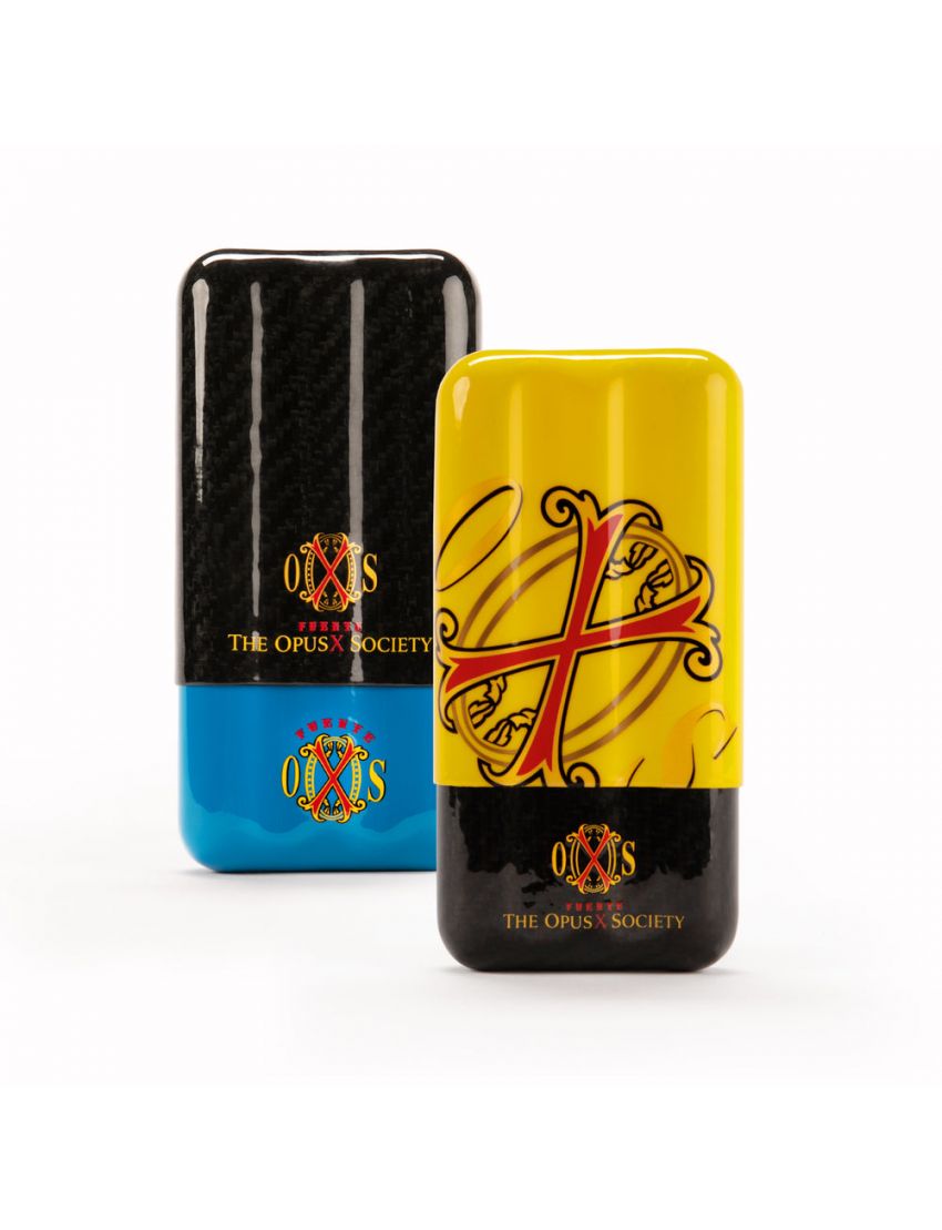 Fuente The OpusX Society 3 Cigar Carbon Fiber Case Yellow