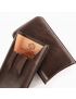 Fuente The OpusX Society OXS Spanish Cow Nobuk Leather 3-Cigar Case - Chocolate (brown)