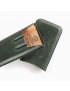 Fuente The OpusX Society OXS Spanish Cow Nobuk Leather 3-Cigar Case - El Verde / English Green