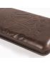 Fuente The OpusX Society OXS Spanish Cow Nobuk Leather 3-Cigar Case - Chocolate (brown)